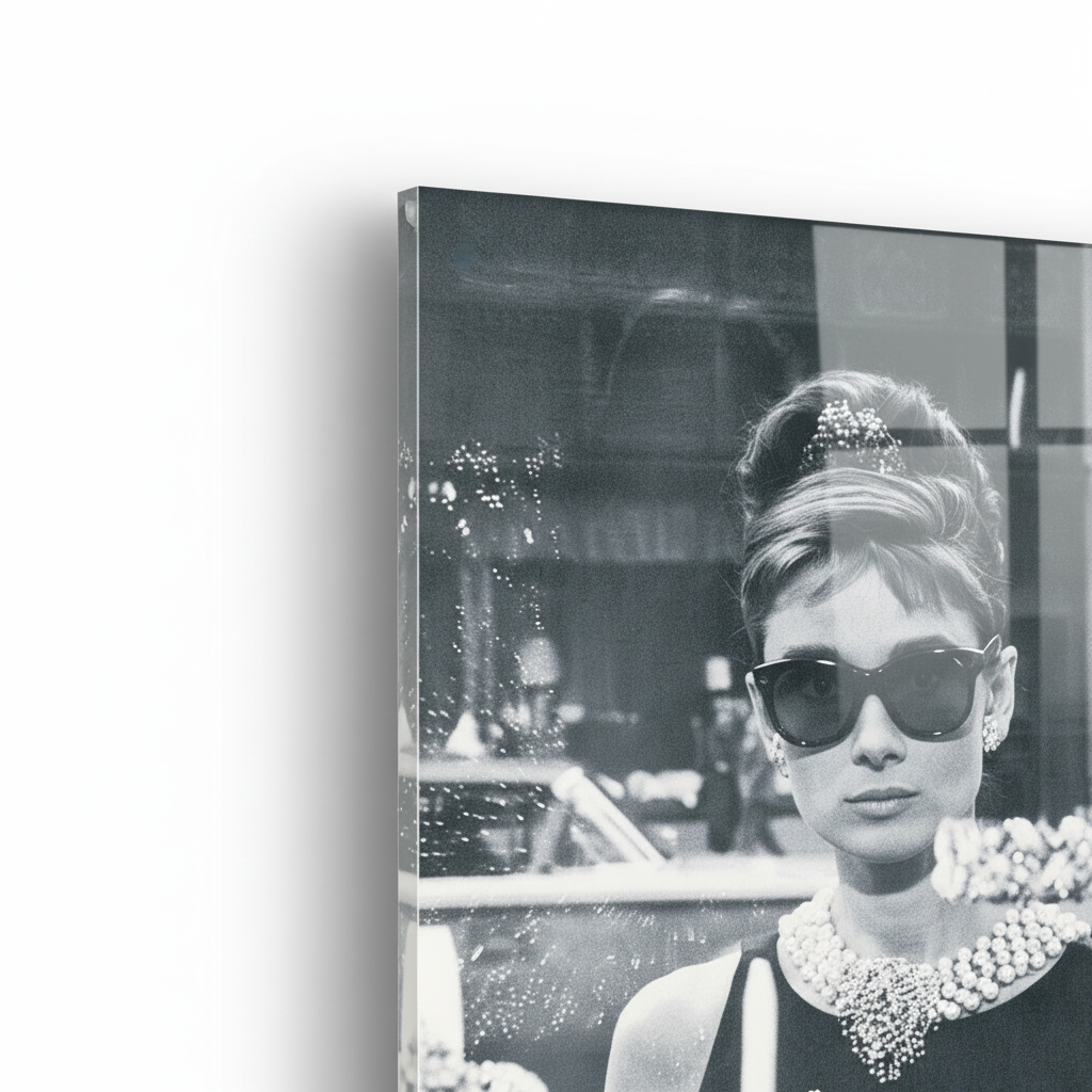 Homage to Audrey - Colazione da Tiffany - cm 50x70 - Pannello Acrilico