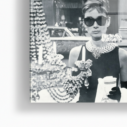Homage to Audrey - Colazione da Tiffany - cm 50x50 - Pannello Acrilico