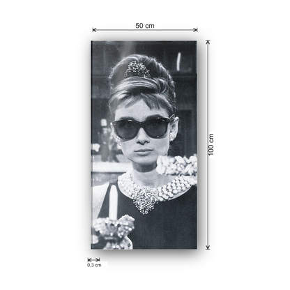 Homage to Audrey - Colazione da Tiffany cm 50x100 - misure