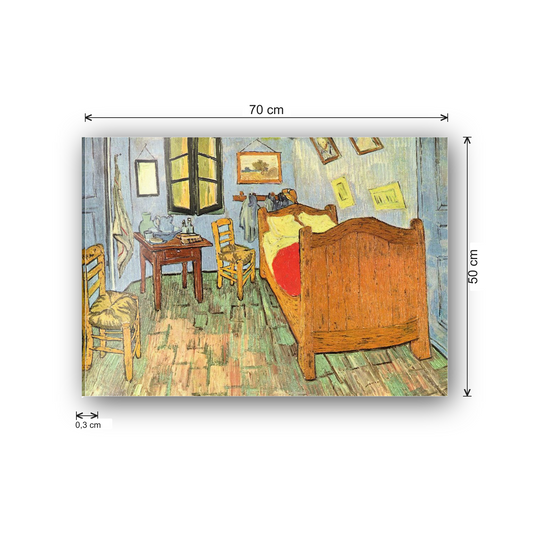 Homage to Van Gogh - Van Gogh's Bedroom cm 70x50 - misure