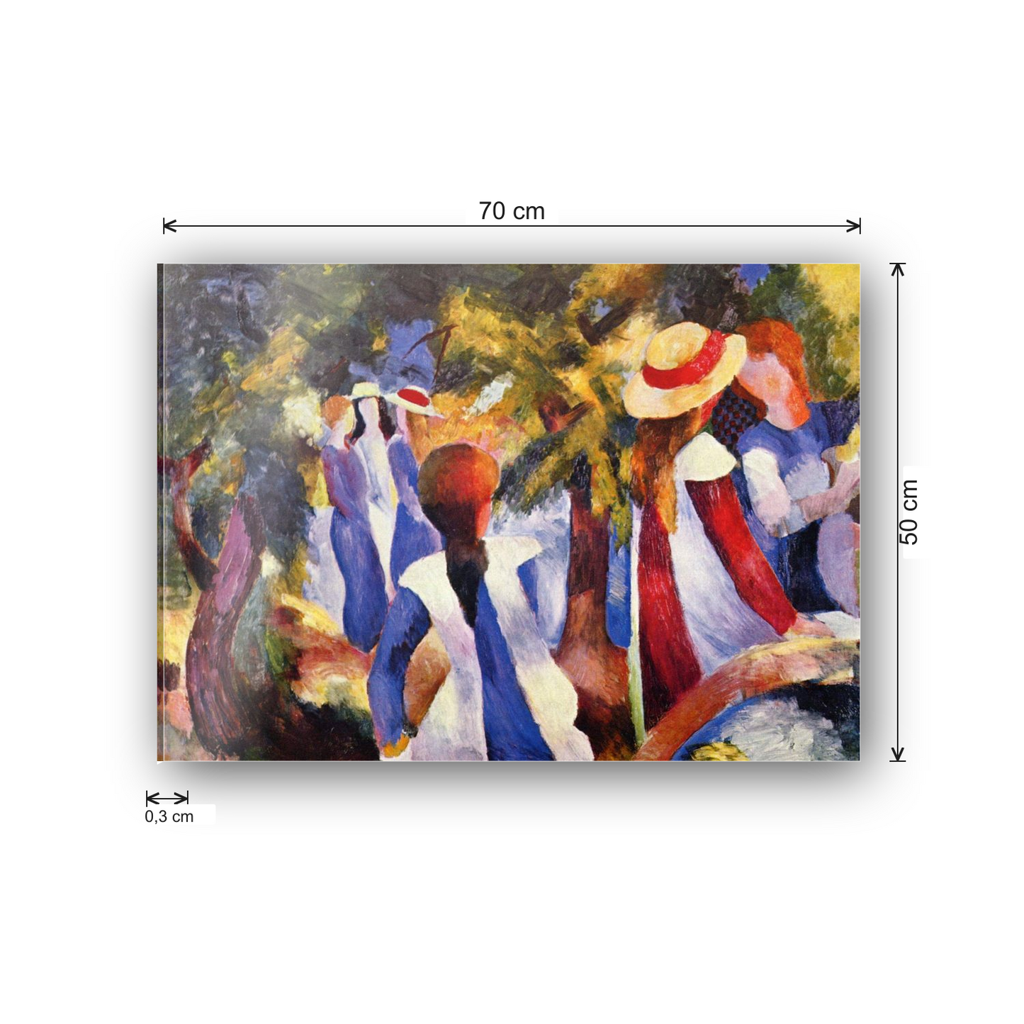 Homage to Macke - Girls in the Open  cm 70x50 - misure