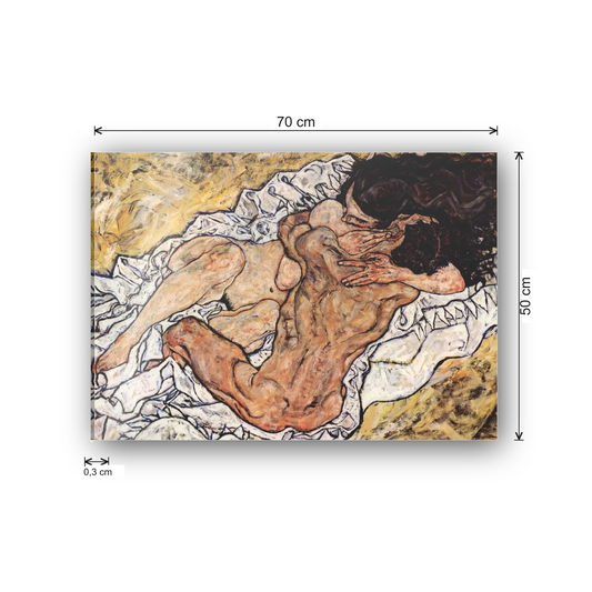 Homage to Schiele - The Embrace cm 70x50 - misure