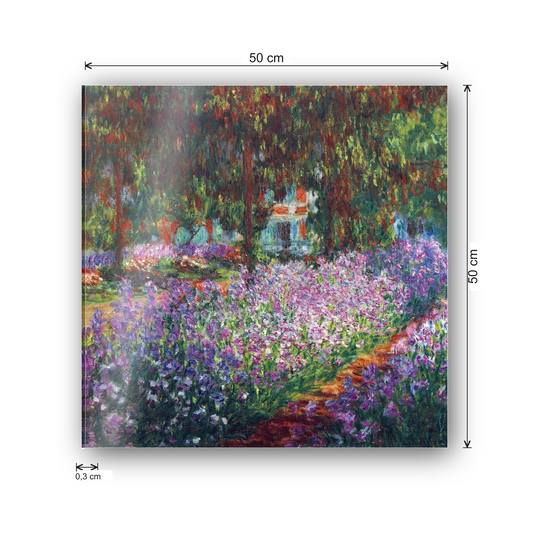 Homage to Monet - Monet's garden in Giverny cm 50x50 - misure