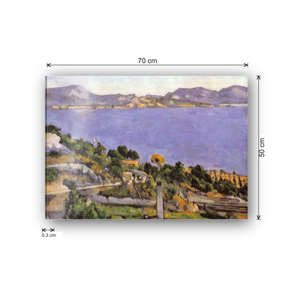 Homage to Cézanne - L'Estaque vue du golfe de Marseille 1878 cm 70x50 - misure