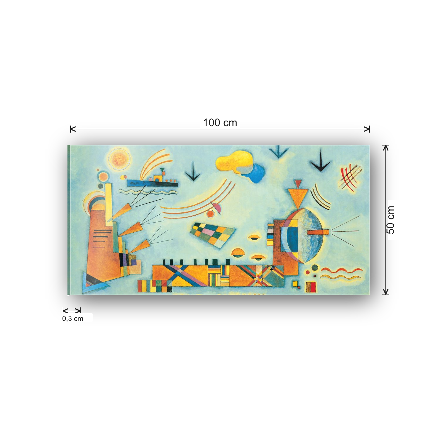 Homage to Kandinsky - Sweet event cm 100x50 - misure