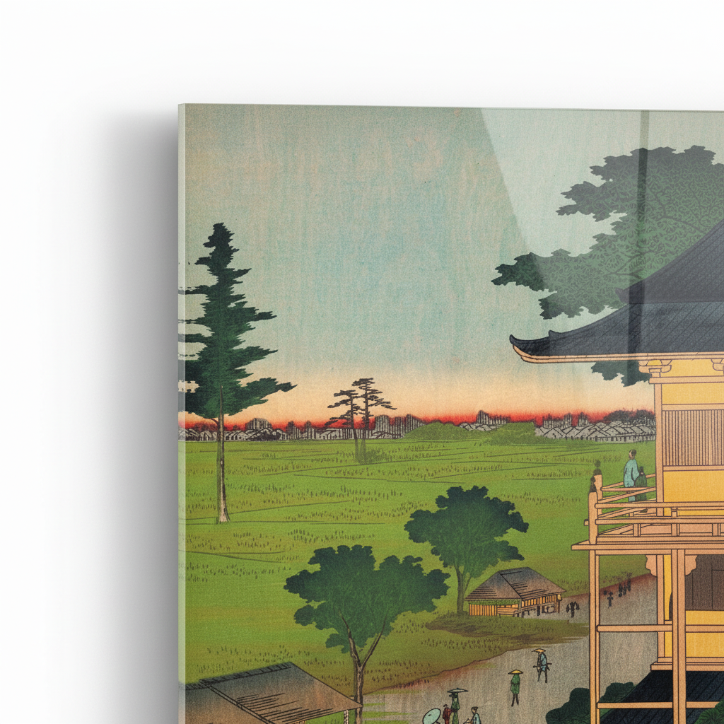 Homage to Hiroshige - Rakan Temple - cm 50x70 - Pannello Acrilico