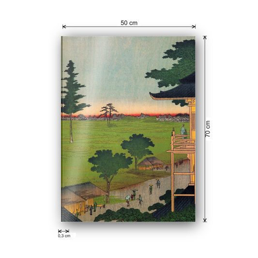 Homage to Hiroshige - Rakan Temple cm 50x70 - misure
