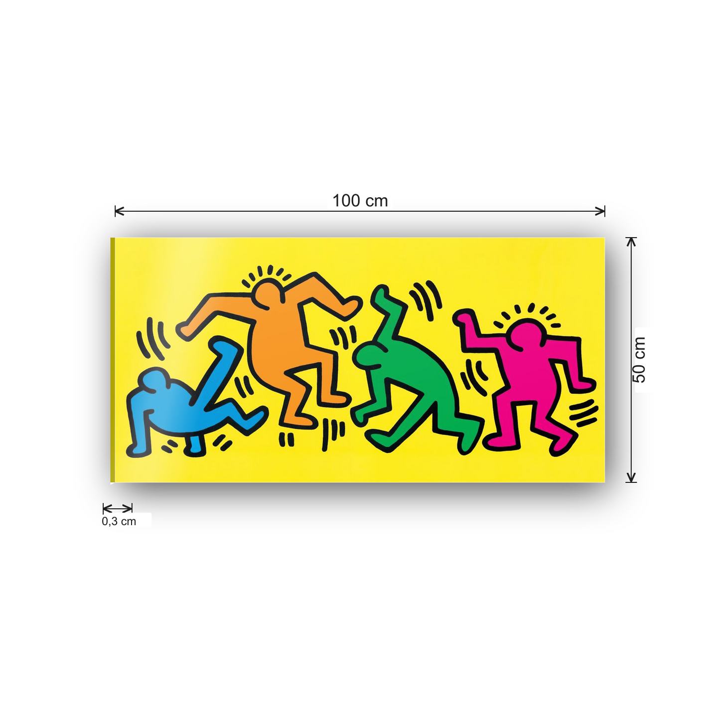 Homage to Haring cm 100x50 - misure