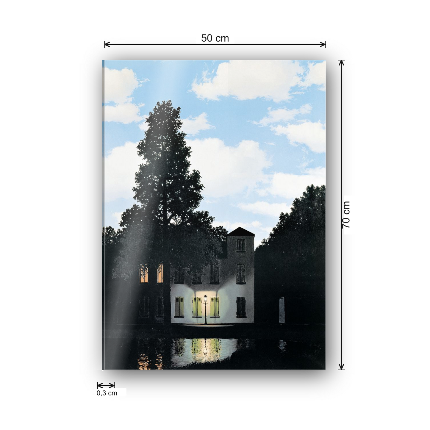 Homage to Magritte - L'Empire des Lumières cm 50x70 - misure