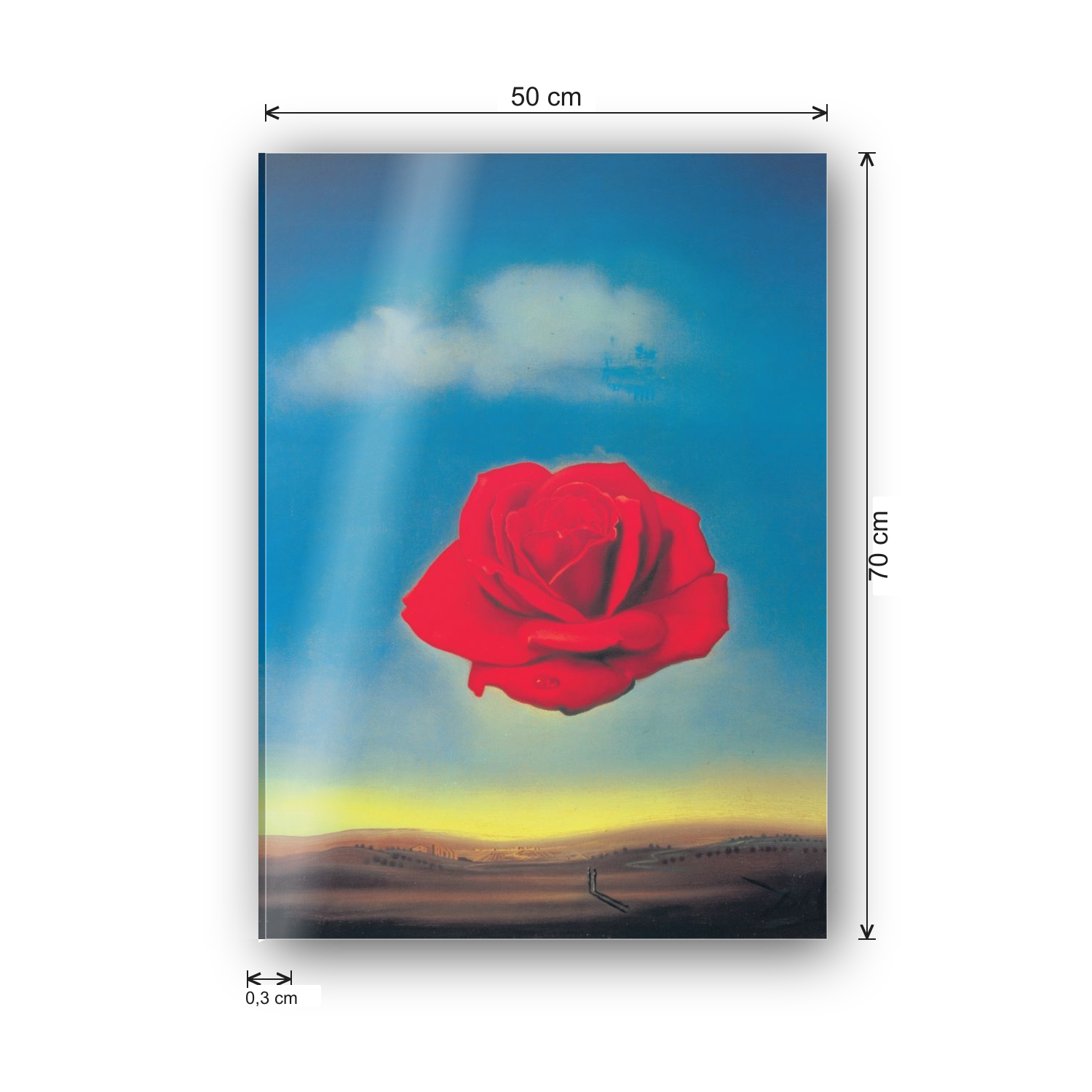 Homage to Dalì - Thoughtful Rose, 1958 cm 50x70 - misure