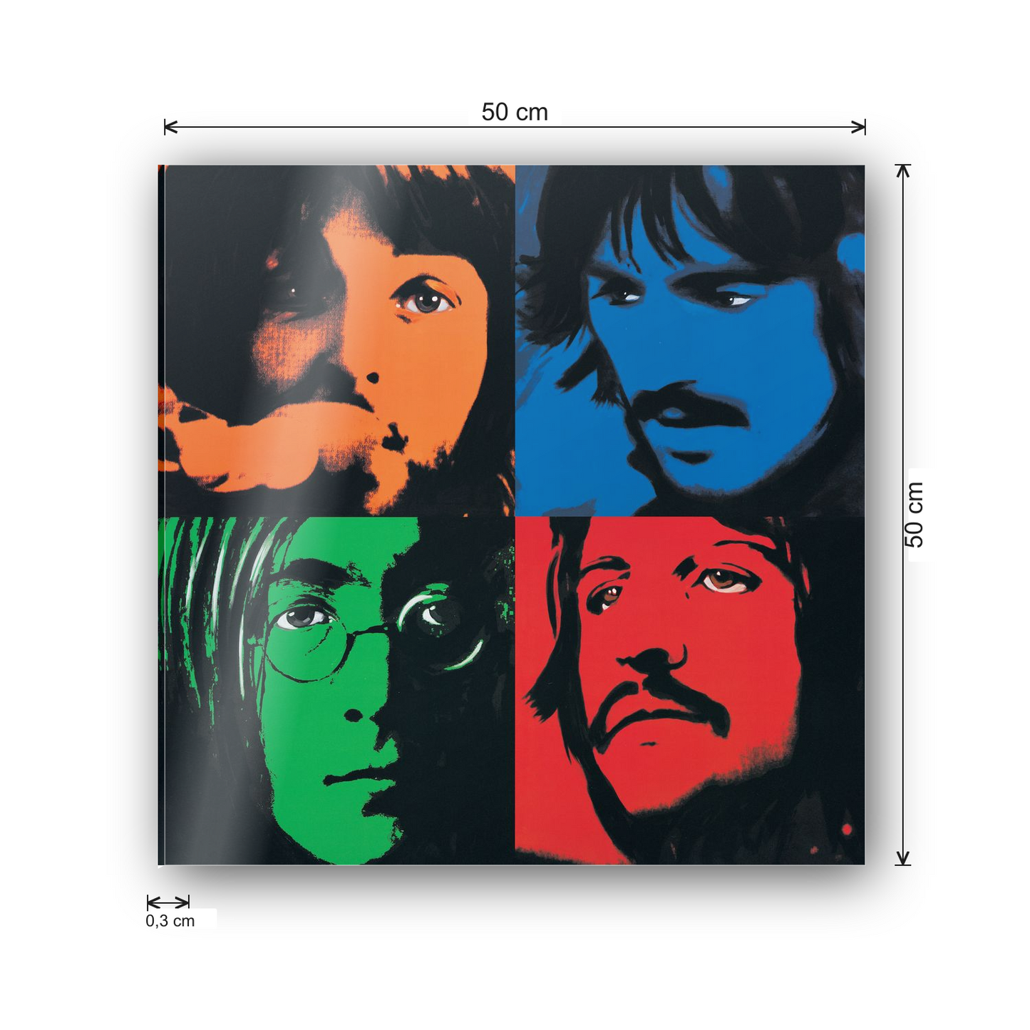 The Beatles cm 50x50 - misure