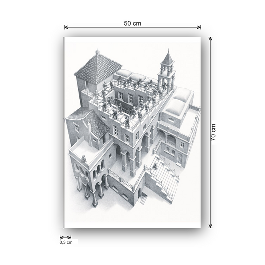 Homage to Escher - Ascending and Descending, 1960 cm 50x70 - misure