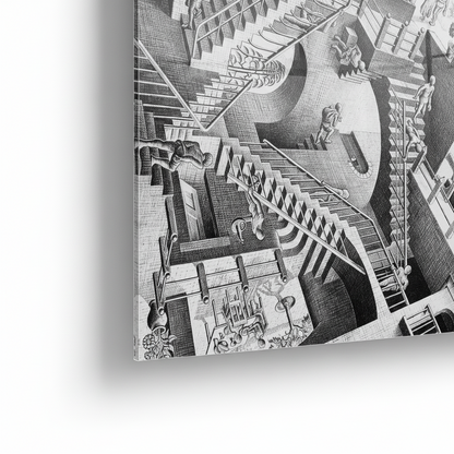 Homage to Escher - Relativity, 1953 - cm 50x50 - Pannello Acrilico