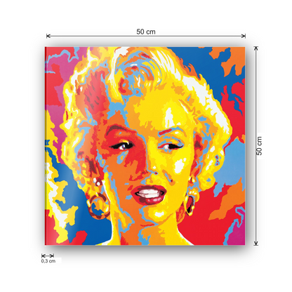 Homage to Marilyn Monroe cm 50x50 - misure