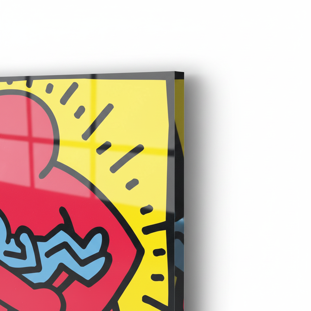 Homage to Haring - Untitled 1986 - cm 50x50 - Pannello Acrilico