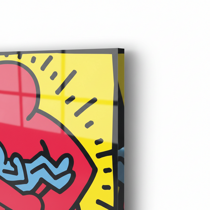 Homage to Haring - Untitled 1986 - cm 50x50 - Pannello Acrilico