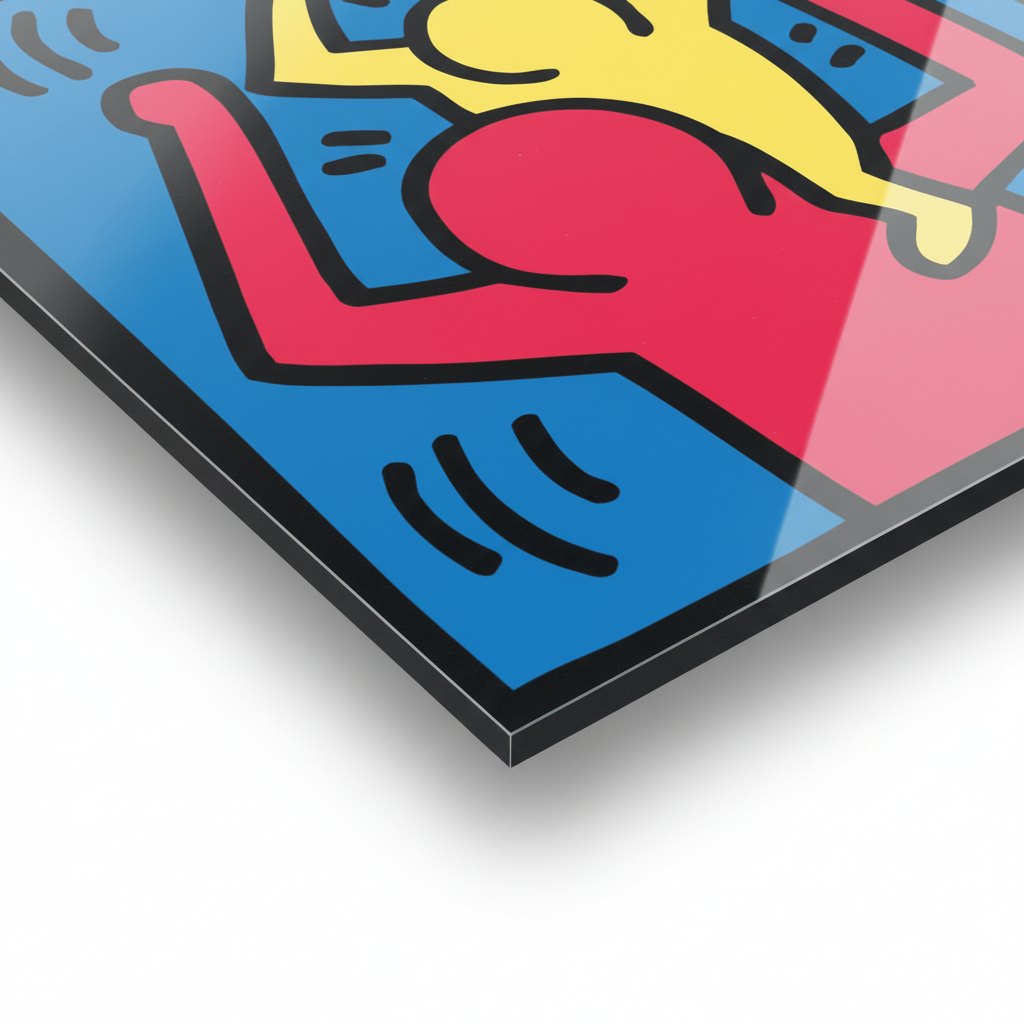 Homage to Haring - Untitled, 1987 - cm 50x50 - Pannello Acrilico