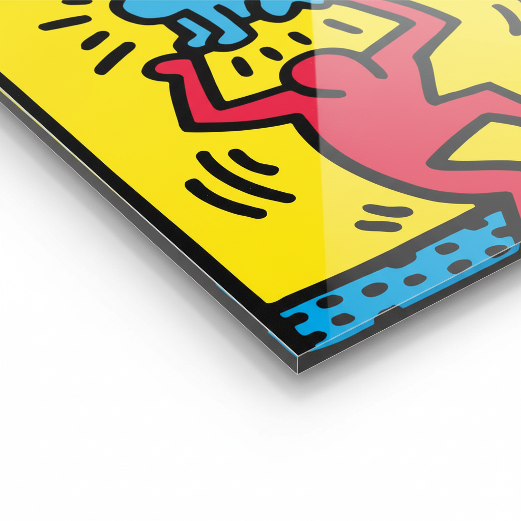 Homage to Haring - Untitled, 1987 - cm 50x50 - Pannello Acrilico