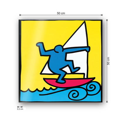 Homage to Haring - Untitled, 1987 cm 50x50 - misure