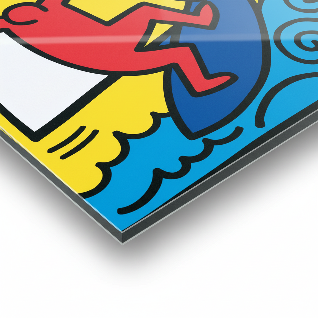 Homage to Haring - Untitled, 1987 - cm 50x50 - Pannello Acrilico