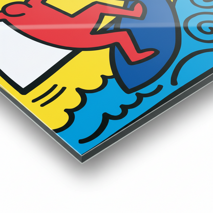 Homage to Haring - Untitled, 1987 - cm 50x50 - Pannello Acrilico