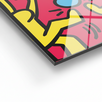Homage to Haring - Untitled, 1988 - cm 50x50 - Pannello Acrilico