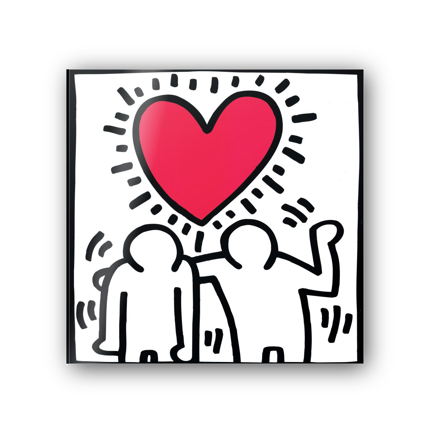 Homage to Haring - Untitled, Wedding Invitation cm 50x50