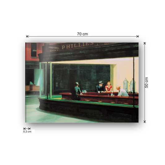 Homage to Hopper - Night Hawks, 1960 cm 70x50 - misure
