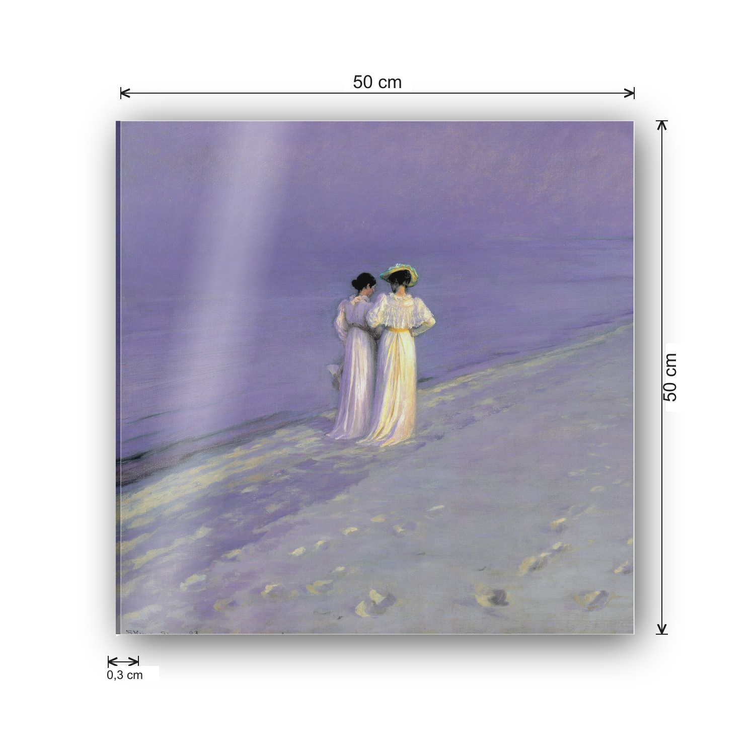 Homage to Kroyer - Summer Evening At Skagen cm 50x50 - misure