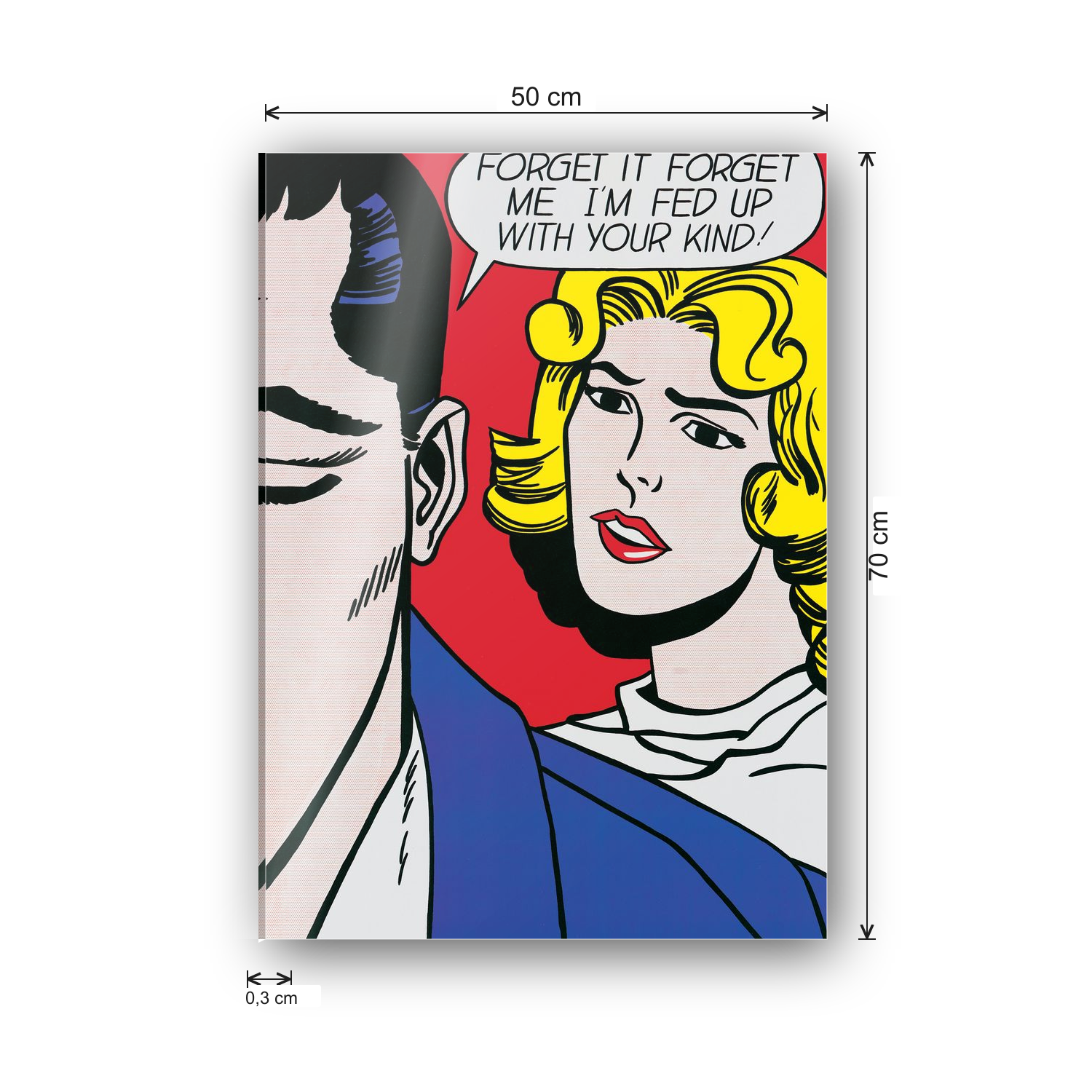 Homage to Lichtenstein - Forget It! Forget Me!, 1962 cm 50x70 - misure
