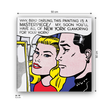 Homage to Lichtenstein - Masterpiece, 1962 cm 50x50 - misure