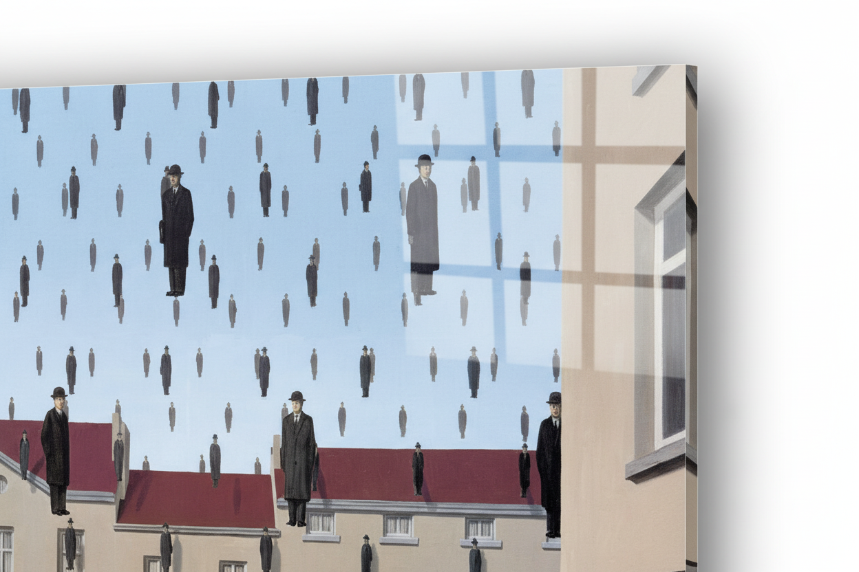 Homage to Magritte - Golconde - cm 70x50 - Pannello Acrilico