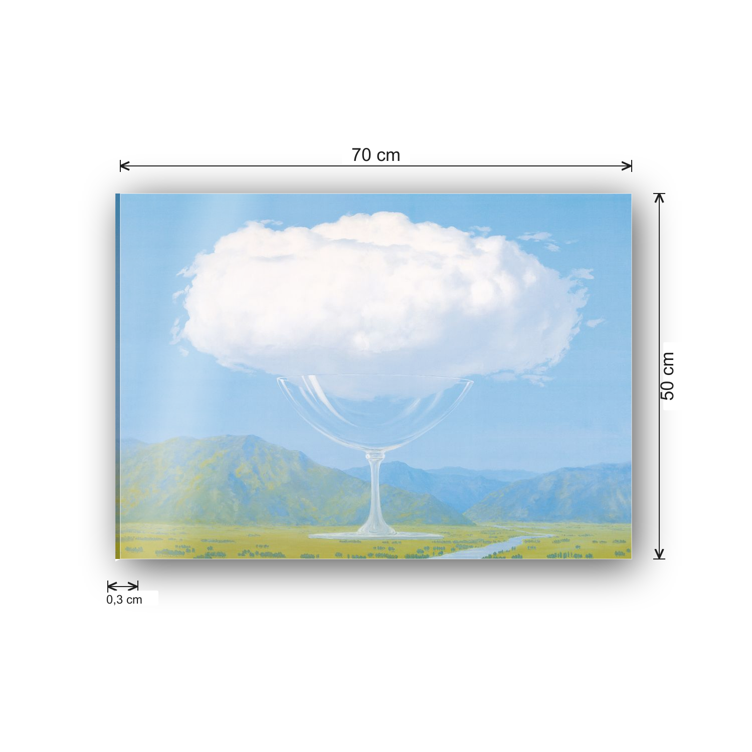 Homage to Magritte - La Corde Sensible cm 70x50 - misure