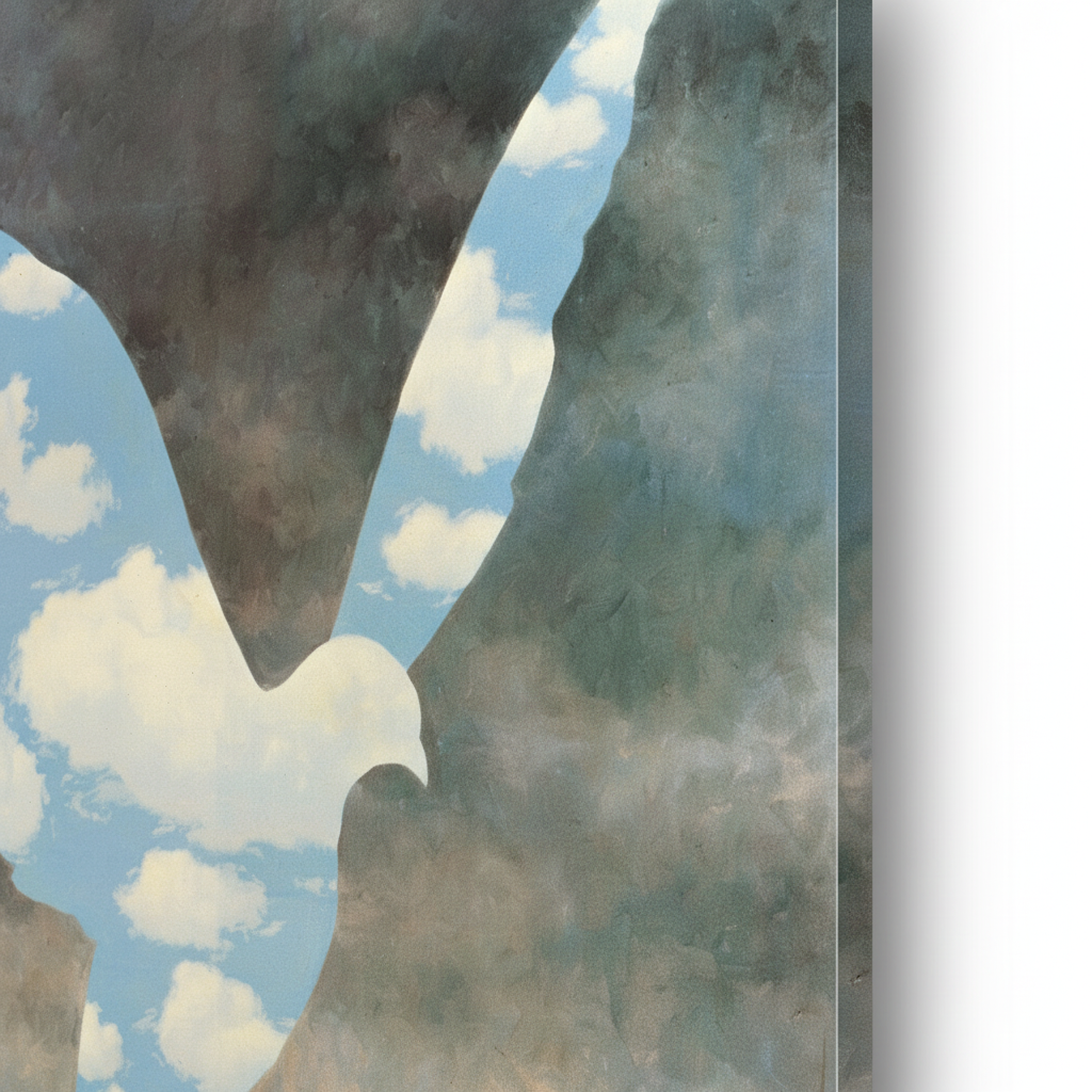 Homage to Magritte - La Grande Famille - cm 50x50 - Pannello Acrilico
