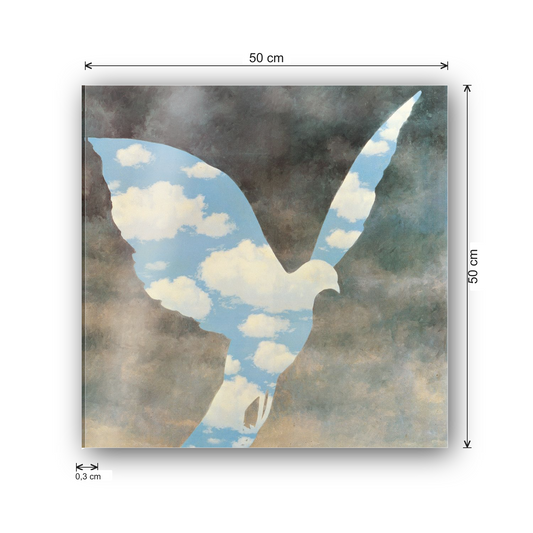 Homage to Magritte - La Grande Famille cm 50x50 - misure