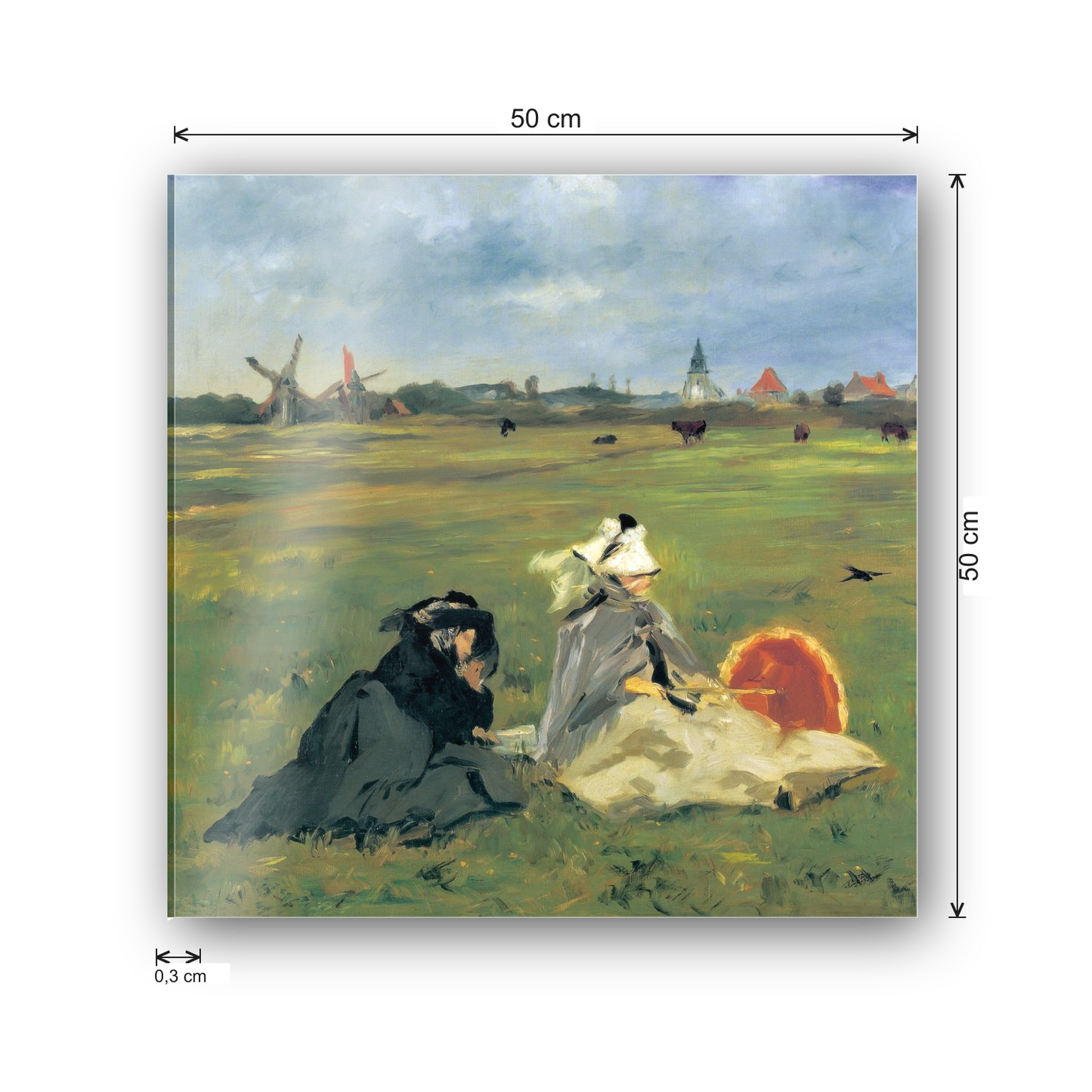 Homage to Manet - Les Hirondelles cm 50x50 - misure
