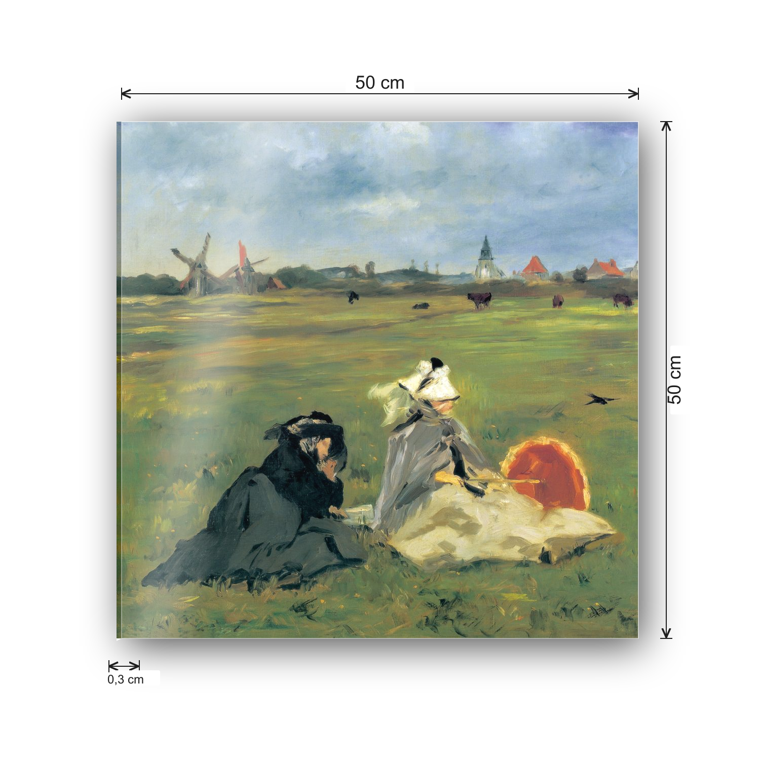 Homage to Manet - Les Hirondelles cm 50x50 - misure