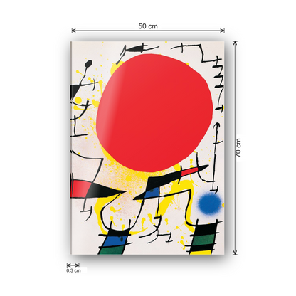 Homage to Mirò - Le Soleil Rouge cm 50x70 - misure