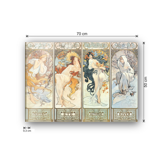 Homage to Mucha - Les Saisons, 1897  cm 70x50 - misure