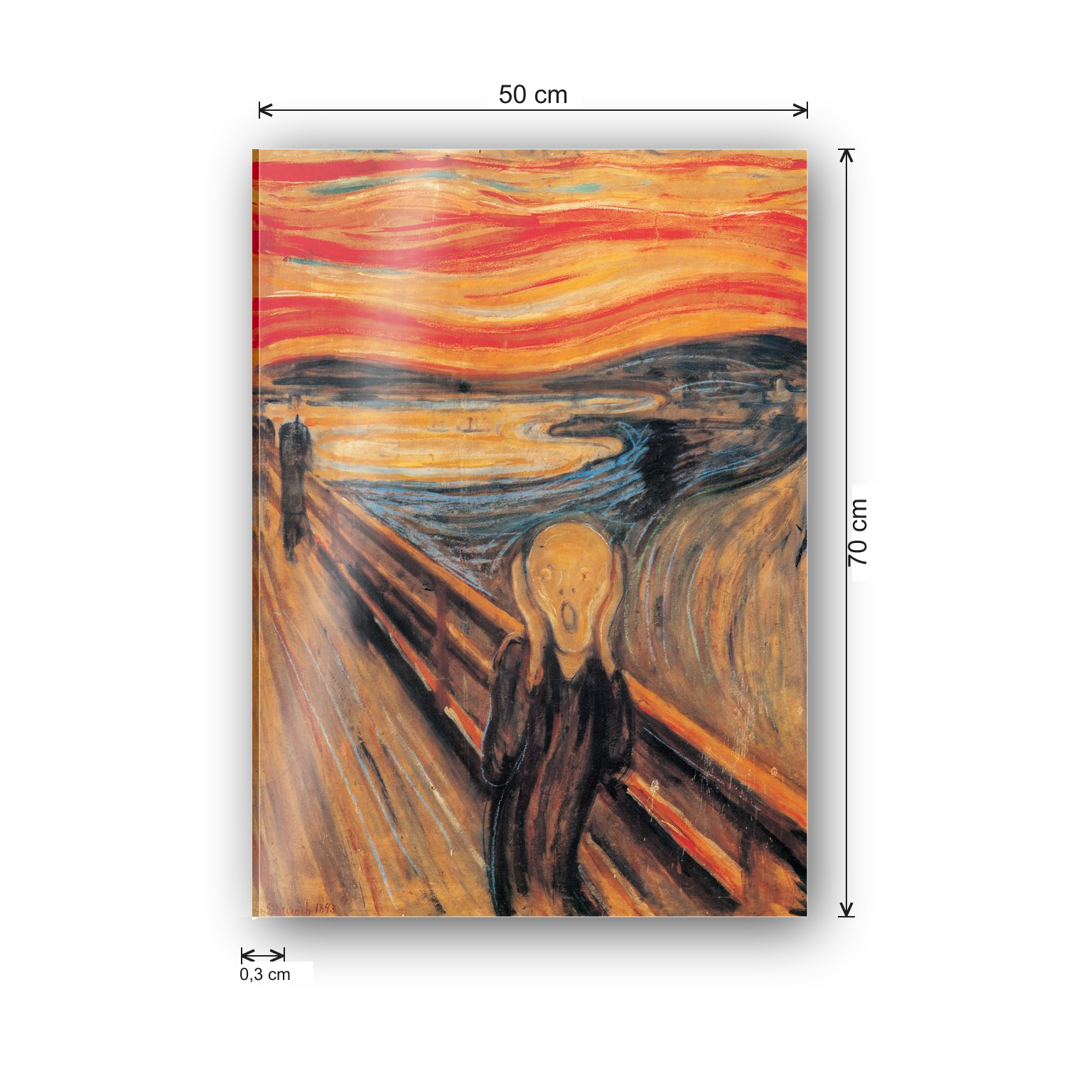 Homage to Munch - The Scream cm 50x70 - misure