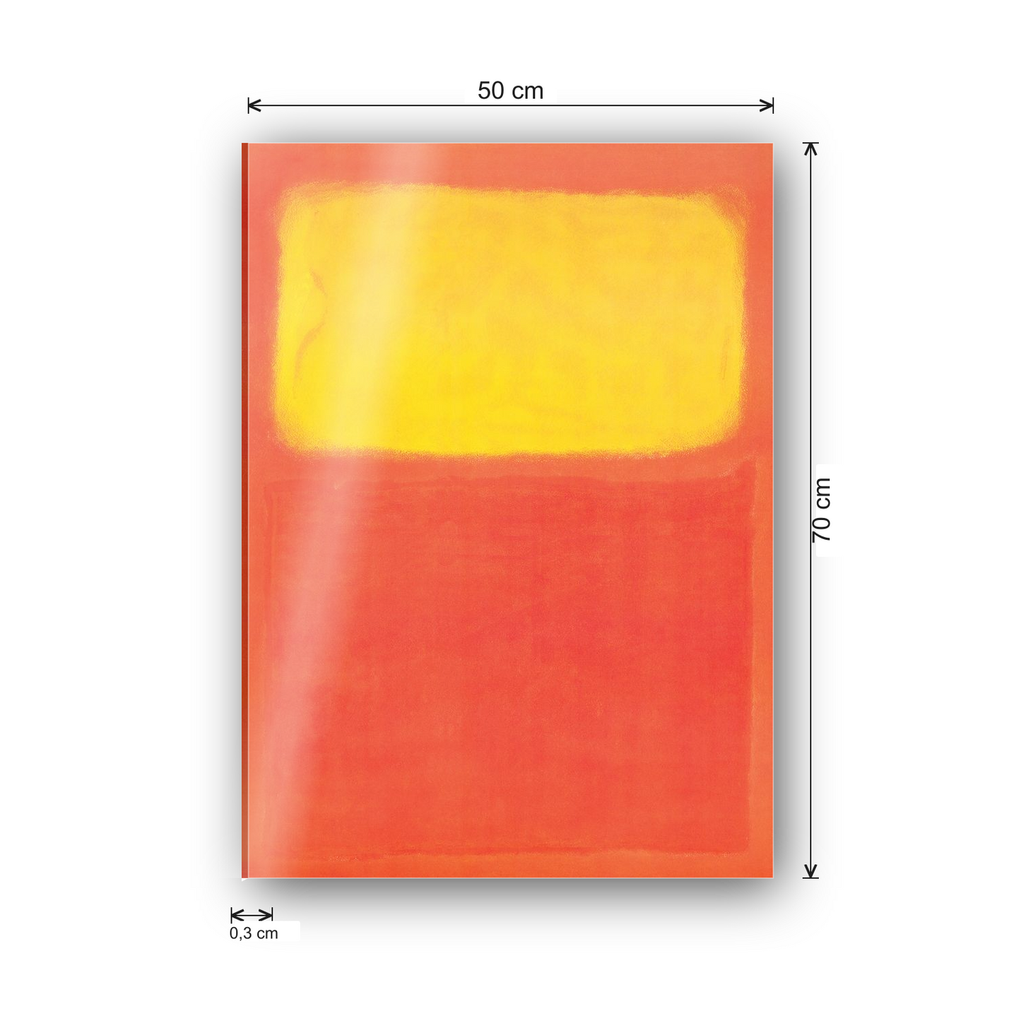 Homage to Rothko - Orange And Yellow cm 50x70 - misure