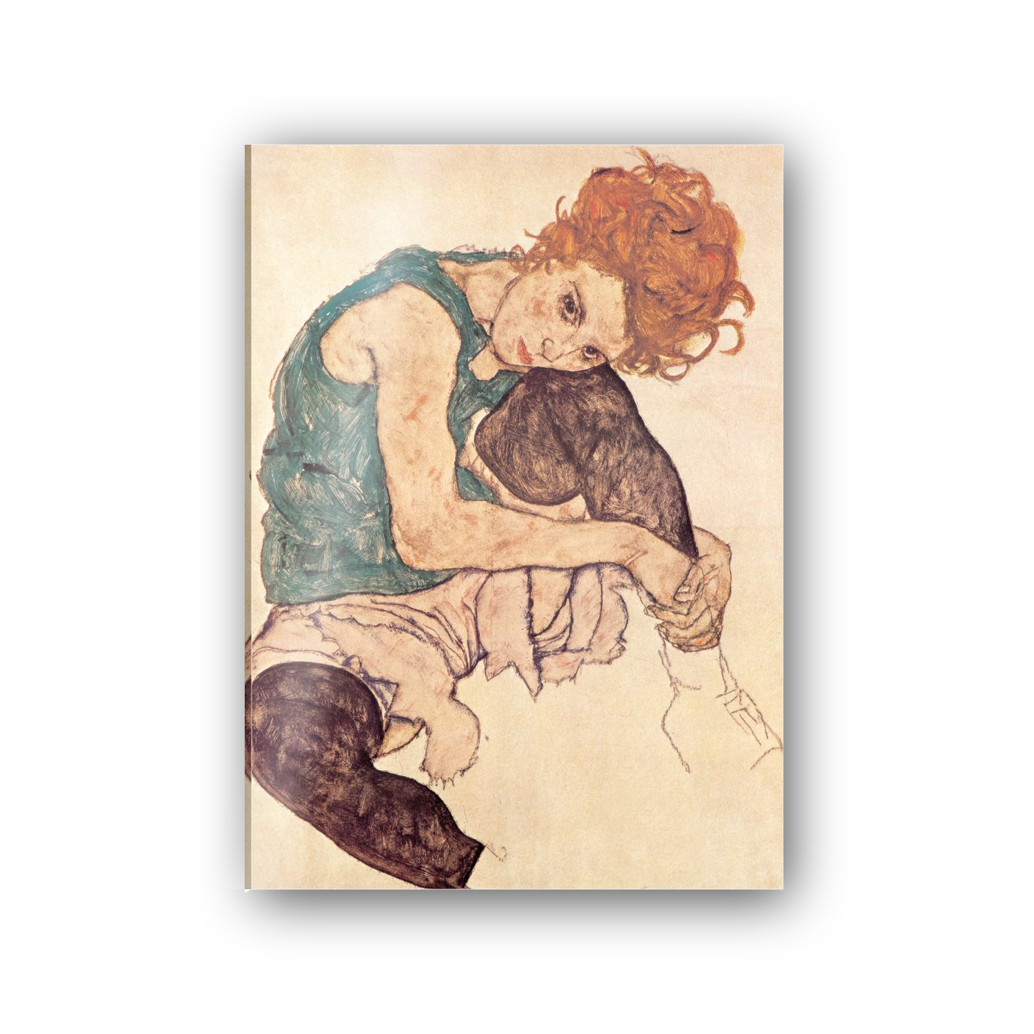 Homage to Schiele - Sitting Woman cm 50x70
