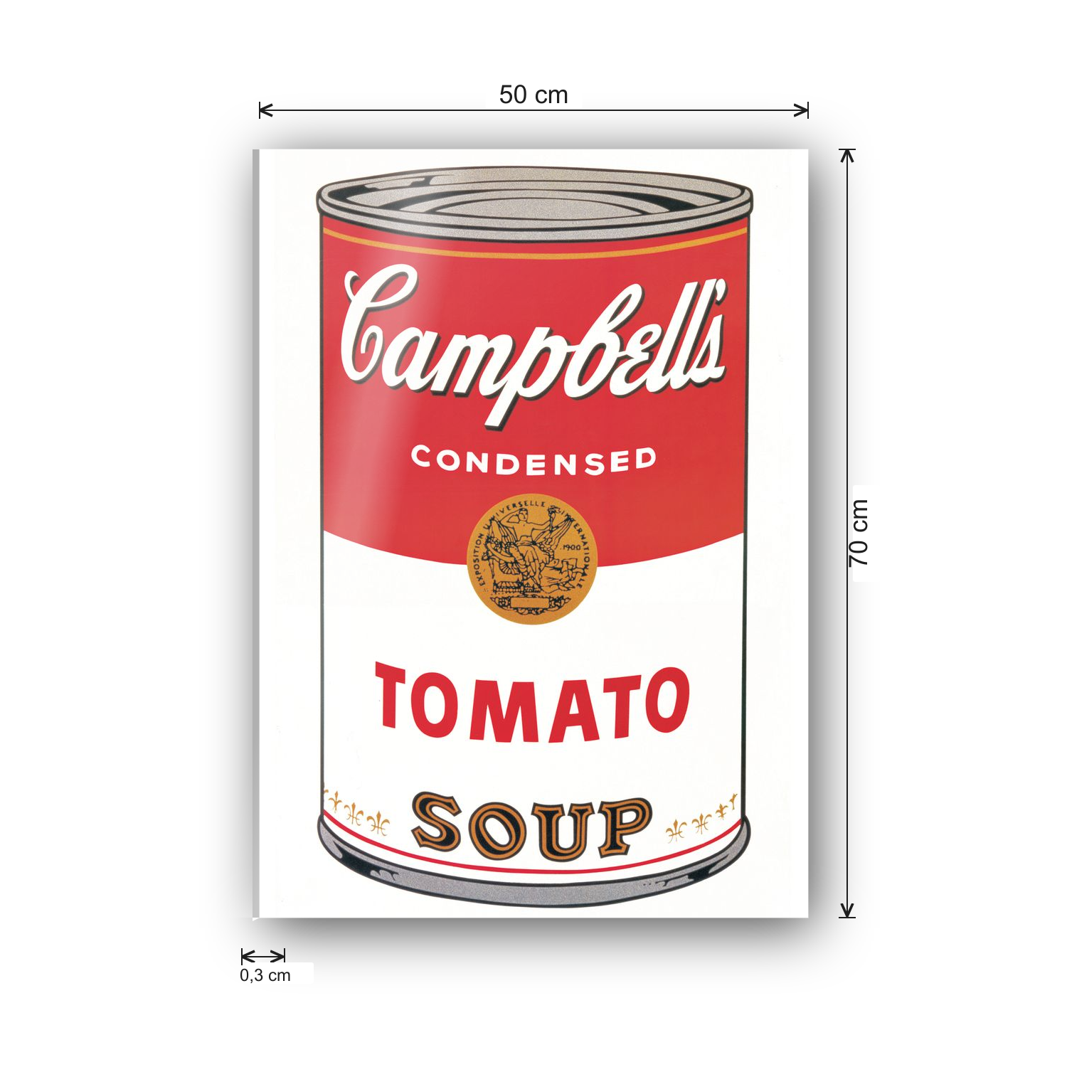 Homage to Warhol - Campbell's Soup cm 50x70 - misure