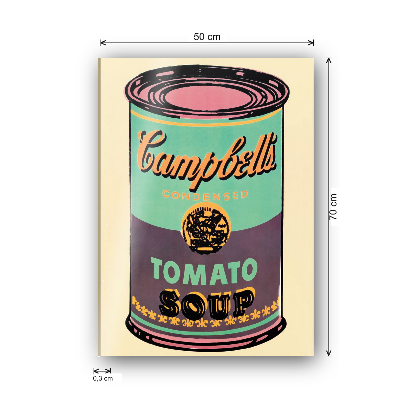 Homage to Warhol - Campbell's Soup Can, 1965 cm 50x70 - misure