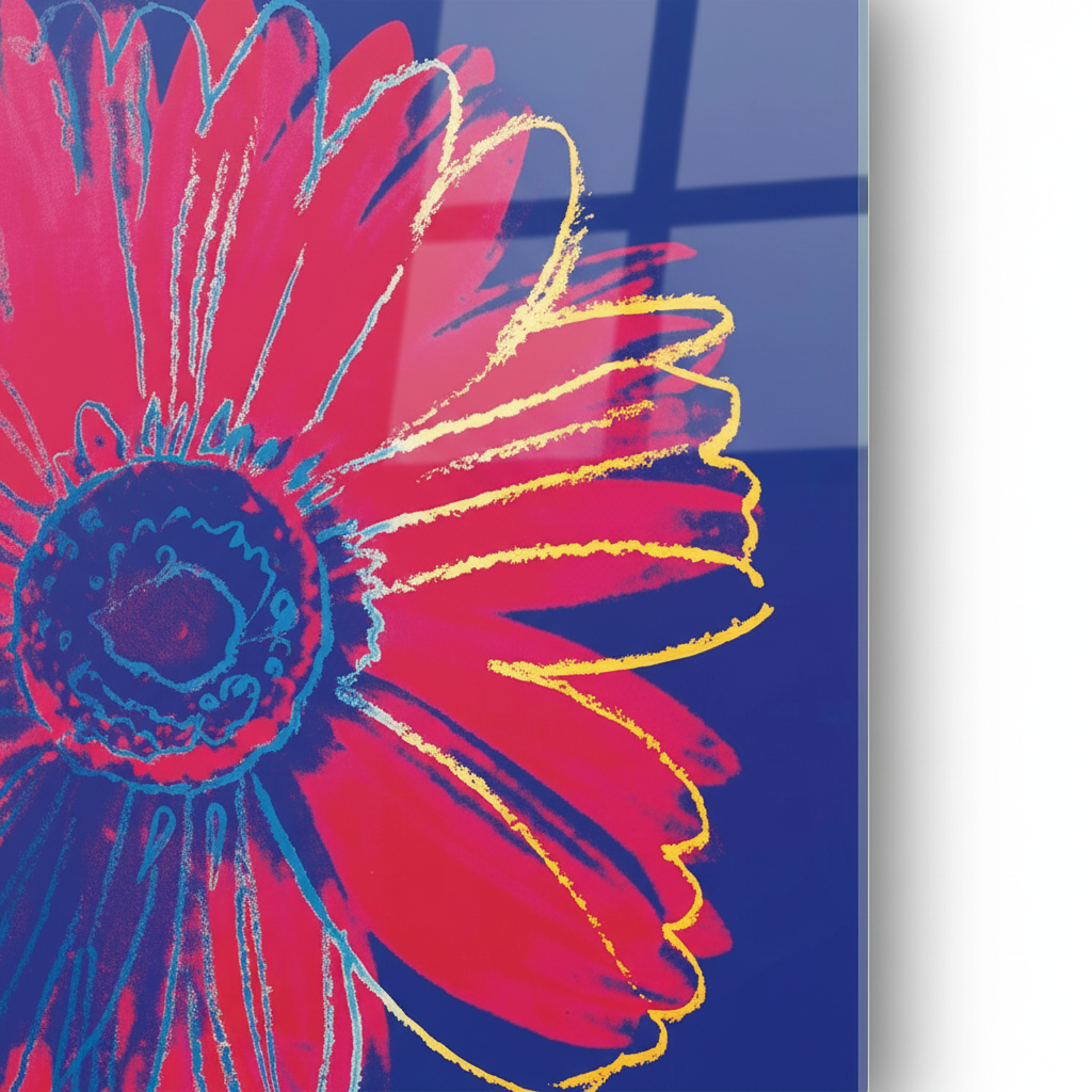 Homage to Warhol - Daisy, C.1982 - cm 50x50 - Pannello Acrilico