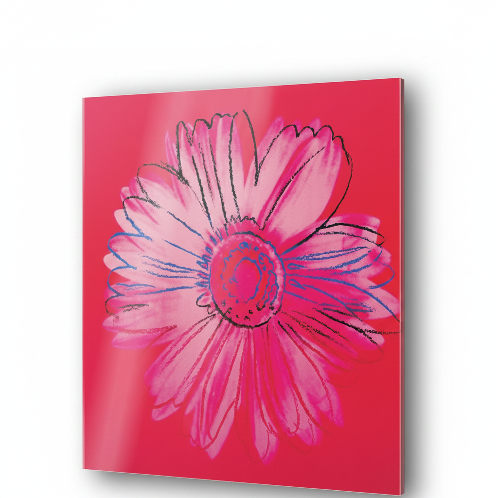 Homage to Warhol - Daisy, C.1982 - cm 50x50 - Pannello Acrilico