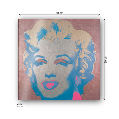 Homage to Warhol - Marilyn Monroe cm 50x50 - misure