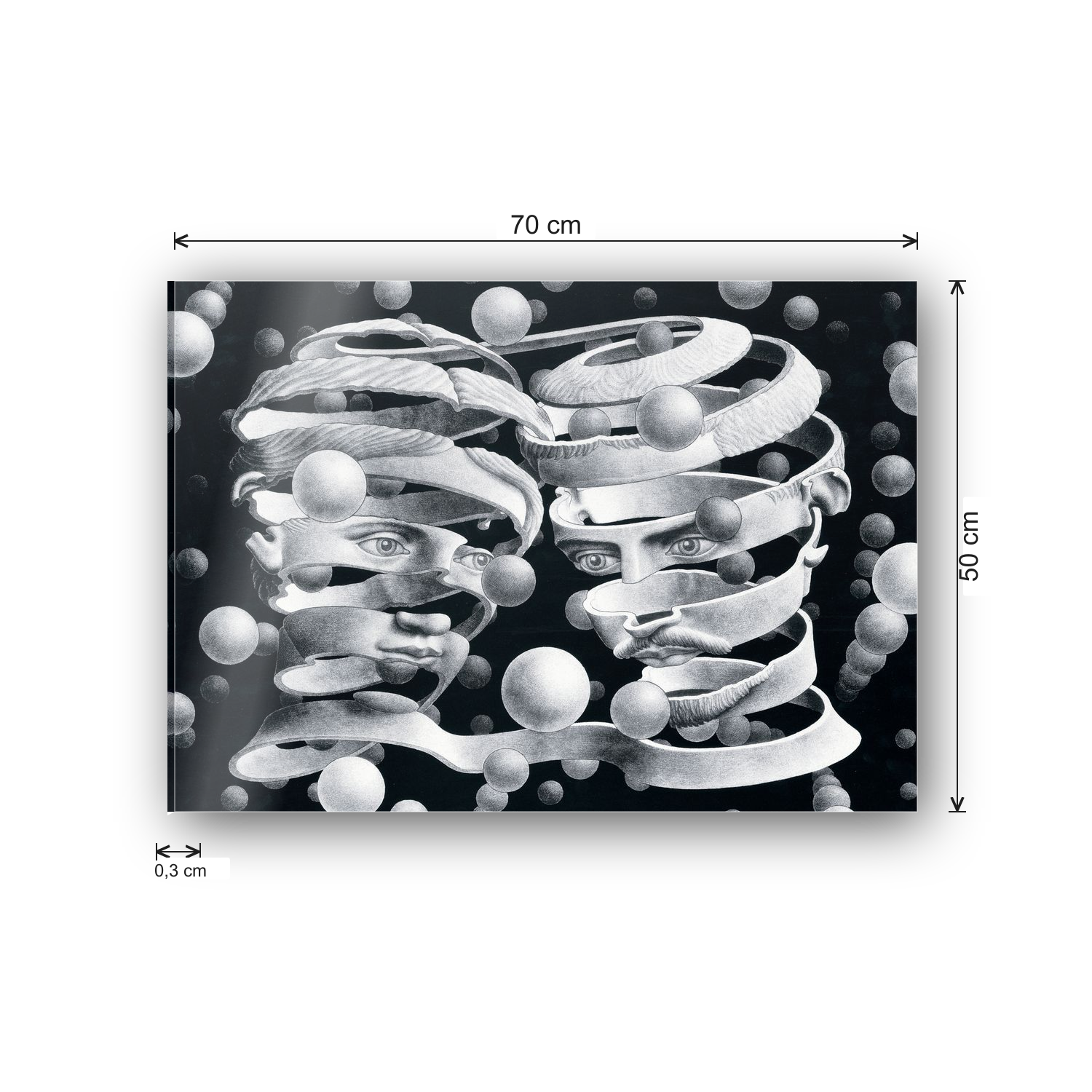 Homage to Escher - Bond Of Union, 1956 cm 70x50 - misure