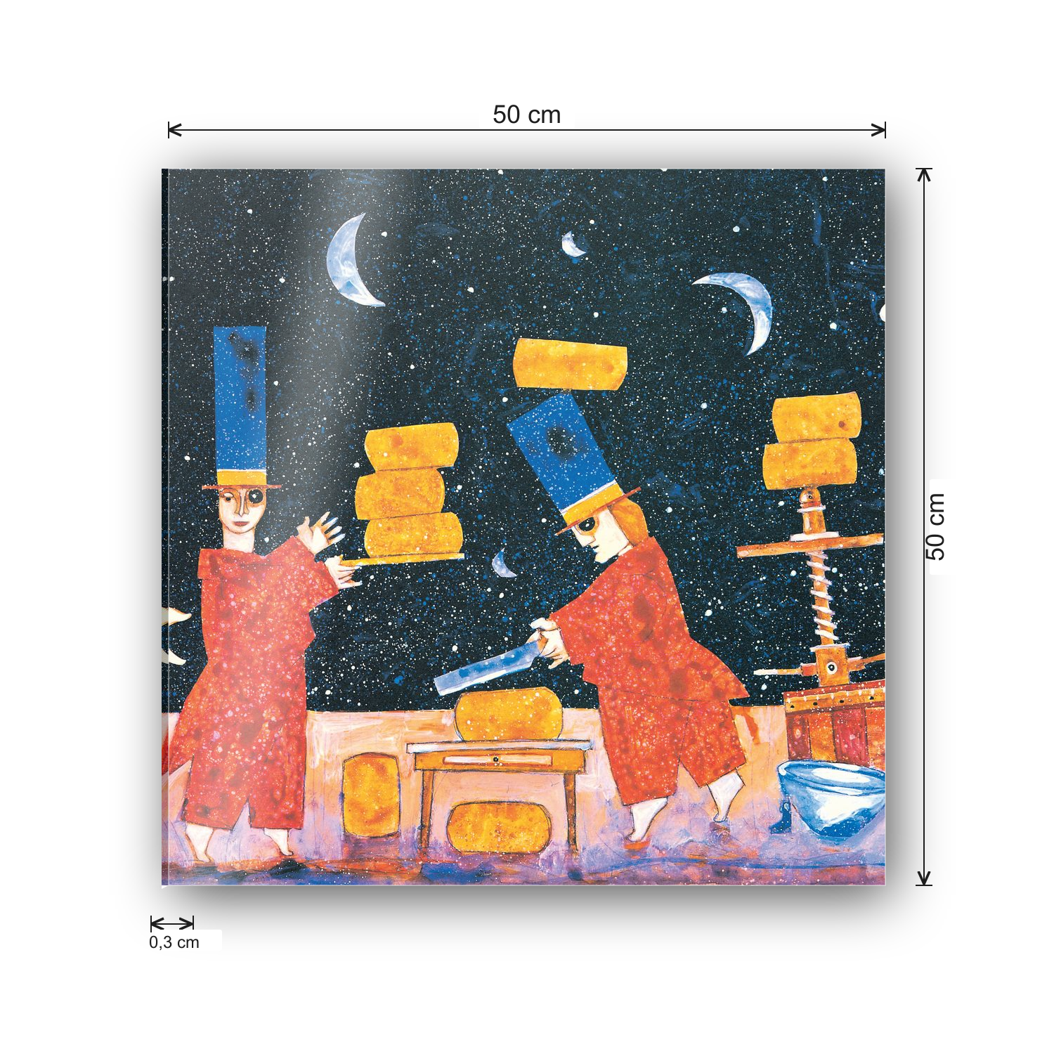 Homage to Musante - The Cheesemaker cm 50x50 - misure