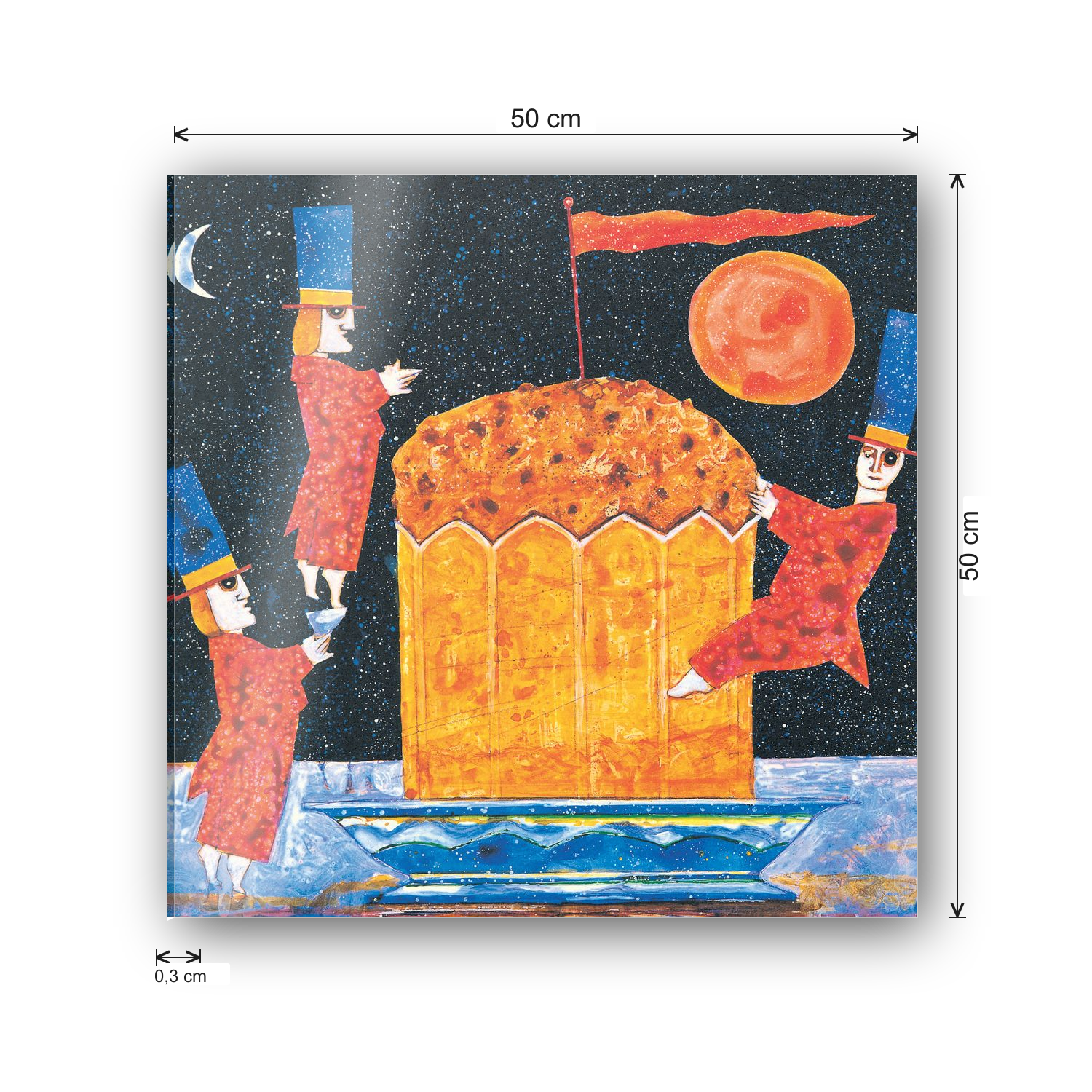 Homage to Musante - The Panettone cm 50x50 - misure